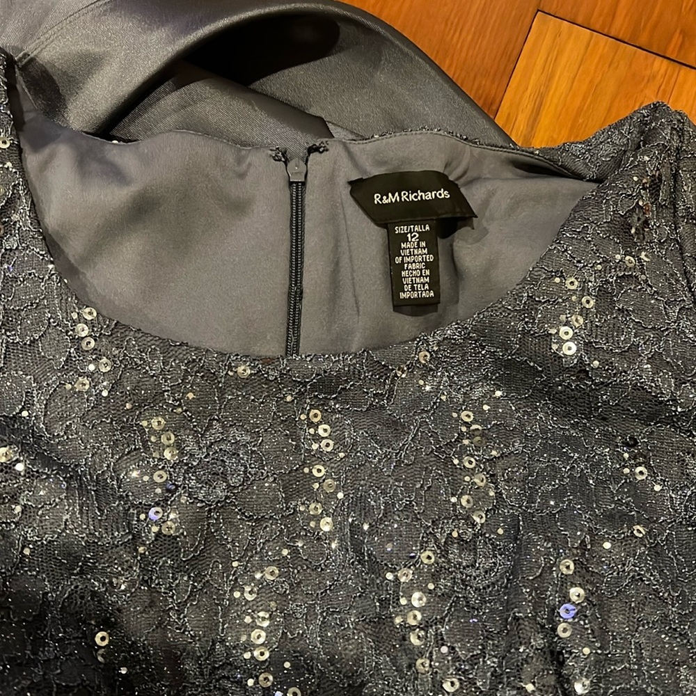 Charcoal gray high low cocktail dress